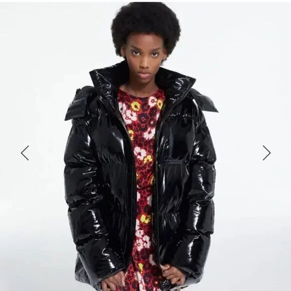 $715 The Kooples Detachable-Sleeve Hooded Padded Shell-Down Jacket Puffer NWT Sm - Picture 4 of 13